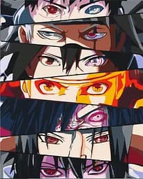 Картина за номерами Наруто сила очей Naruto 40х50 см PN N E
