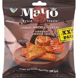 Грінки Macho житні смажені зі смаком телятини гриль 110 г