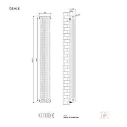 Радіатор дизайнерський Ideale Viola 13 5/1800/245 білий, Білий - мініатюра 4