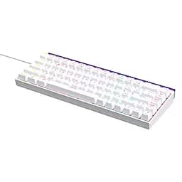 Ігрова механічна дротова клавіатура Ajazz NK68 / Red Switch / 65% / RGB / White - мініатюра 2
