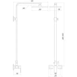 Душова система Globus Lux Sicilia SBQ-SH-125-BB - мініатюра 5