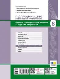 Підприємництво і фінансова грамотність. 8 клас. Поточний та підсумковий контроль за групами результатів - мініатюра 2