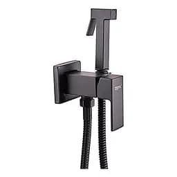 Набір гігієнічного душу прихованого монтажу Zerix LEB9-123 black ZX5572, Чорний матовий