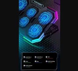 Охолоджувальна підставка для ноутбука 15-17.3 дюйми Ice Coorel N6 RGB - мініатюра 2