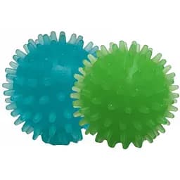 Набор игрушек для собак Fox Мячи с шипами, с ароматом ванили, 4 см, 1 шт., синий и зеленый