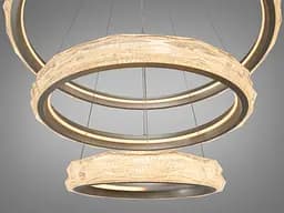 LED-люстра для залу Diasha 583-800+600+400G золото, 3 кільця, 250 Вт, 80 см, до 40 м2 - мініатюра 4