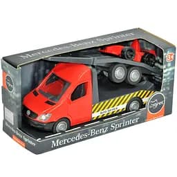Автомобіль Tigres Mercedes-Benz Sprinter Евакуатор з лафетом червоний (39740)