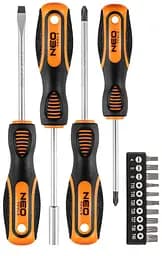 Отвертки 10 бит, SL, PH, Torx, сталь CrV, набор 14шт Neo Tools hoz0014077