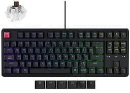 Клавіатура Keychron C3 Pro V2 87Key K pro Brown USB-A QMK Hot-swap 8K EN/UKR RGB Black (C3PX-H3-UA)