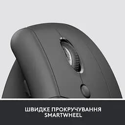 Мишка Logitech Lift Vertical Ergonomic Wireless/Bluetooth for Business Graphite (910-006494) - мініатюра 8
