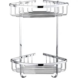 Полка двойная угловая Topaz 4124, Хром