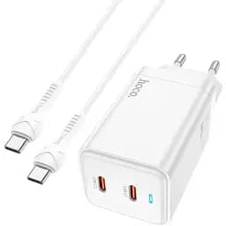 Зарядний пристрій Hoco Type-c to Type-c Cable Starlight N23 45 ватів біле