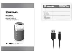 Портативна колонка REAL-EL X705 5W Bluetooth TWS, RGB, Black - мініатюра 16