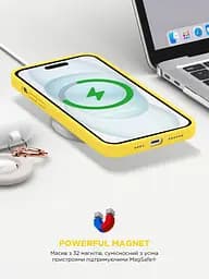 Силиконовый чехол с MagSafe для Apple iPhone 15, ICON2 MagCase, желтый, противоударный, панель с мягкой подкладкой, защита всего корпуса, поддержка беспроводной зарядки, совместим с защитными стеклами и пленками, ArmorStandart (ARM77011) - мініатюра 9