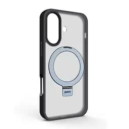 Чехол для Apple iPhone 16, Unit Stand, черный, MagSafe, противоударный защитный чехол-панель с подставкой, поддержкой магнитных держателей и беспроводной зарядки, защита всего корпуса, силикон + поликарбонат, ArmorStandart (ARM78777)