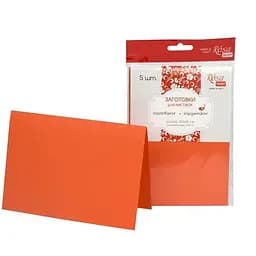 Набор листовочных заготовок 5 шт 16.8×12см №13 оранжевый 220г/м² Rosa Talent