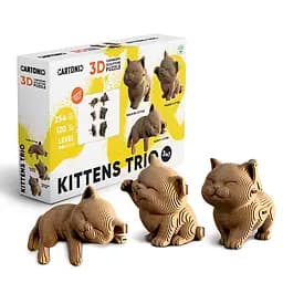 Три Кошеня (KITTENS TRIO) - Картонний 3Д пазл Cartonic
