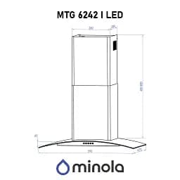 Витяжка декоративна зі склом Minola MTG 6242 I LED - мініатюра 12