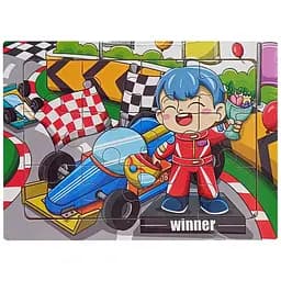 Дитячий дерев'яний пазл-вкладиш "Перемога" Bambi MD 1354-2, 12 елементів 15 х 11 х 0,4 см