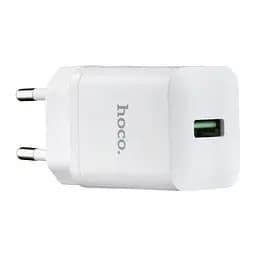 Сетевое зарядное устройство Hoco N26 Maxim single port QC3.0 charger (EU) Белый