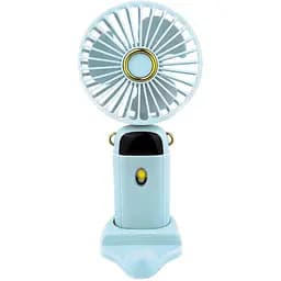 Дитячий портативний USB-вентилятор Mini Fan з підставкою для телефону блакитний (677-58A)