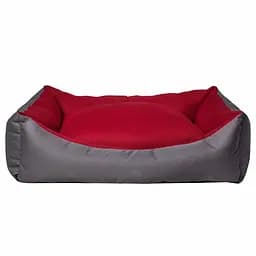 Лежак для собак Milord DONDURMA XL 95x70x2 см (сірий/червоний)