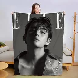 Плед BTS Kim Taehyung №2, 3D плюшевий, 160x200 см, подарунковий