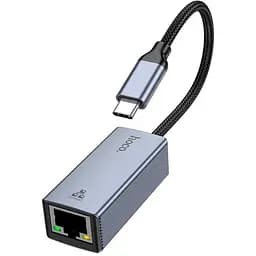 Интернет-адаптер Hoco UA37 1000 Мбит/с Type-C to RJ45 сетевая карта внешняя гигабитная