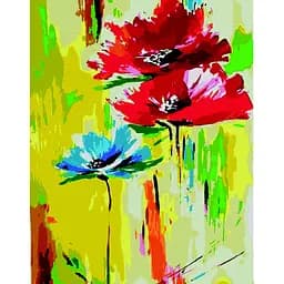 Картина за номерами ZiBi Art Line Маки з волошками 40х50 см (ZB.64156)