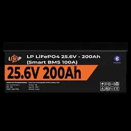 Акумулятор LP LiFePO4 24V (25,6V) - 200 Ah (5120Wh) (Smart BMS 100А) з BT пластик - мініатюра 2