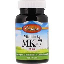 Вітамін K2 MK-7 Carlson Labs Vitamin K2 MK-7 45 мкг 90 капсул
