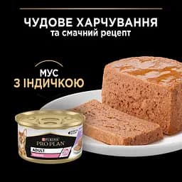Вологий корм для котів з чутливим травленням Purina Pro Plan Delicate мус з індичкою 85 г (12458899) - мініатюра 4