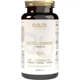 Жироспалювач Evolite Nutrition Acetyl L-Carnitine + Green Tea 100 вегакапсул