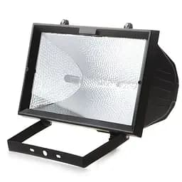 Прожектор Brille вуличний галогенний IP54 HL-04 1500W black чорний