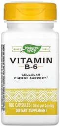 Вітаміни та мінерали Nature's Way Vitamin B-6 50 mg, 100 капсул