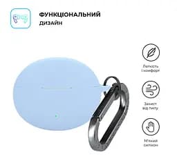 Силіконовий чохол для навушників OPPO Enco Free4, Hang Case, блакитний, ультратонкий захисний кейс товщиною 2 мм, захист від подряпин, пилу та ударів, компактний, з карабіном для кріплення, ArmorStandart (ARM86147) - мініатюра 2