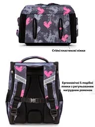 Ортопедичний шкільний рюкзак (ранець) School Standard 6 в 1 для дівчинки 570 гр 14,5 літрів Сірий з рожевим - мініатюра 7