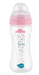 Бутылочка для кормления Nuvita Mimic Collection, антиколиковая, 330 мл, розовый (NV6051ROSA)