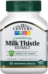 Натуральна добавка 21st Century Milk Thistle Extract, 60 вегакапсул