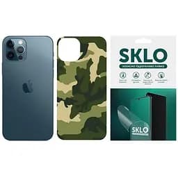 Защитная гидрогелевая пленка SKLO Back (тыл) Camo для Apple iPhone 13 mini (5.4) Зеленый / Army Green