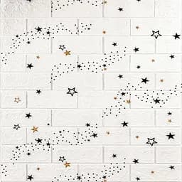 Декоративна 3D панель Sticker Wall самоклейка 700x770x3мм Зірки цегла 021-3 SW-00000693