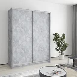 Шафа-купе дводверна MebelStar Стандарт AL 2ДСП 160x60x210 см Бетон (MBS-2339)