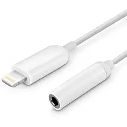 Кабель-переходник ExtraDigital Lightning M - 3.5 мм F 10 см белый (KBA1682)