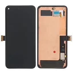 Дисплей Google Pixel 5 чорний, OLED, PRC знятий, з рамкою та динаміком