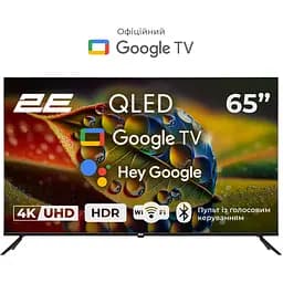 2E Телевизор 65" QLED 4K 60Hz Smart Google TV Black