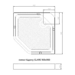 Душовий бокс Dusel Glare білий 900x900x2100 559003 - мініатюра 2