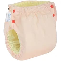 Подгузник трикотажный Эко Пупс Easy Size Premium 5 (12-17 кг), с вкладышем, персиковый, 1 шт.