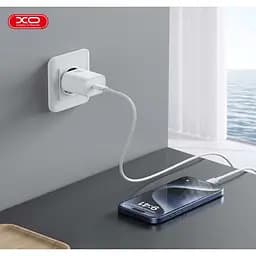 Мережевий зарядний пристрій XO CE25 PD25W USB-C Fast Charger Type-C cable Білий - мініатюра 4