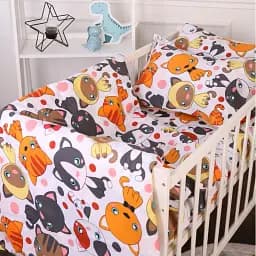 Простирадло на резинці MirSon Kids Time 20-0035 Colored kittens 80х160 см (2200009639197) - мініатюра 2