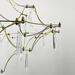 Невагома золота Led люстра d60 см | Арт. MJ 156-600 Titanium | Line F - мініатюра 6